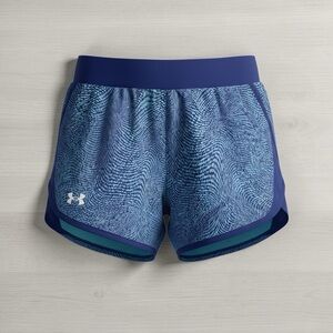 Under Armour Women's Navy & Light Blue Patterned Running Shorts